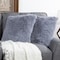 Hastings Home Gray Faux Fur Shag Pillows, Set of 2 675948ETB - alternate 1